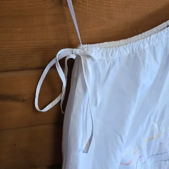 Central Park West Blouse Asymmetrical One Shoulder Top Small Rainbow Beach Prep - Picture 4 of 7